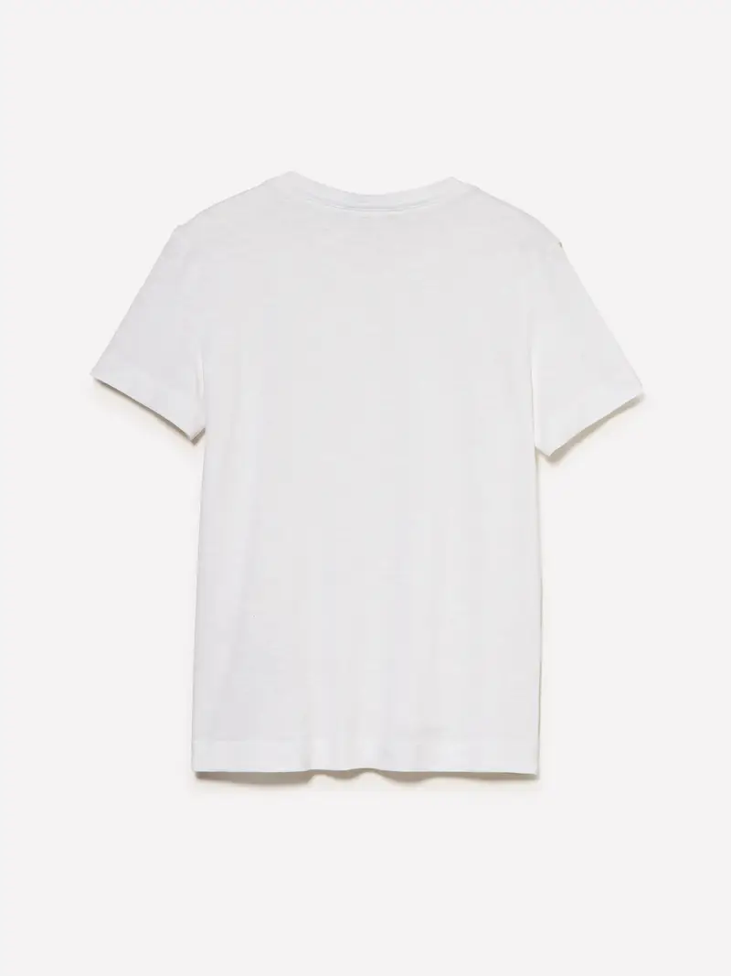 T-shirt Girocollo, Donna, Bianco miniatura 2