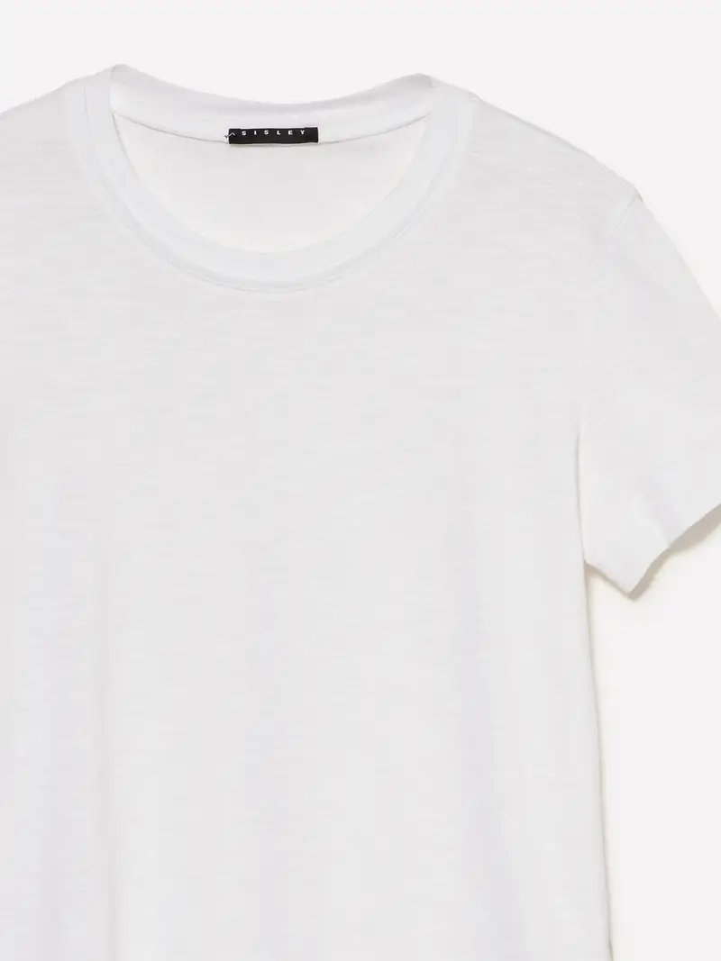 T-shirt Girocollo, Donna, Bianco miniatura 3