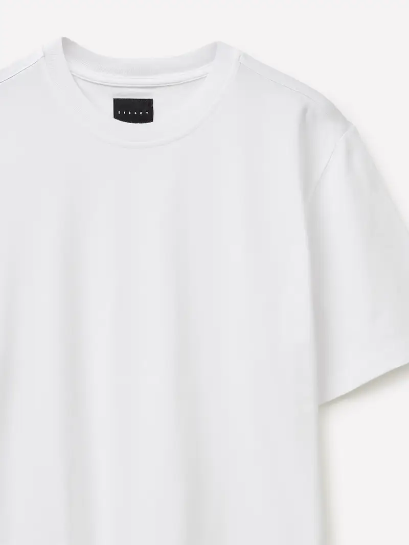 T-shirt Girocollo Regular Fit, Uomo, Bianco miniatura 3