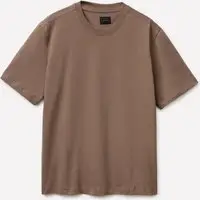 T-shirt Girocollo Regular Fit, Uomo, Marrone miniatura 4