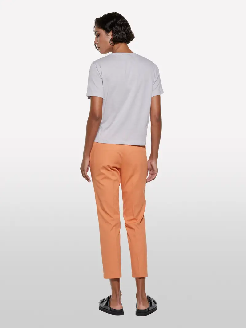 T-shirt Grigia Con Stampa Stelle, Donna, Grigio Chiaro miniatura 3