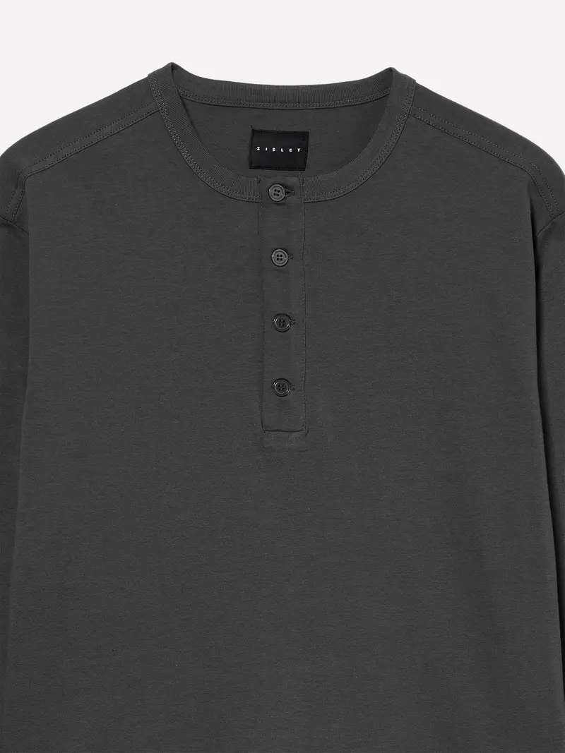 T-shirt Serafino, Uomo, Verde Scuro miniatura 3