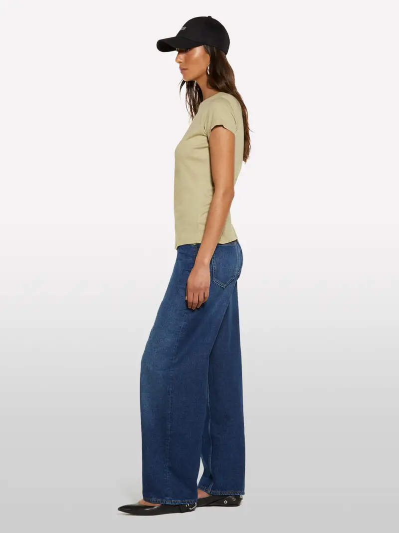 T-shirt Verde Militare Con Stampa, Donna, Verde Militare miniatura 2