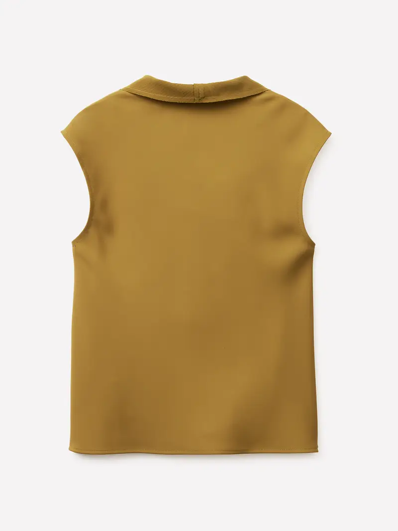 Top Con Sciarpina, Donna, Olive Green miniatura 2