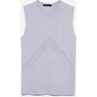 Top In Maglia A Costine, Donna, Blu Chiaro miniatura 4