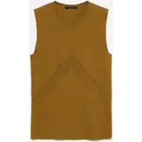 Top In Maglia A Costine, Donna, Cammello miniatura 4