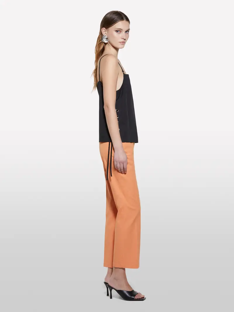 Top Nero Con Laccetti, Donna, Nero miniatura 2