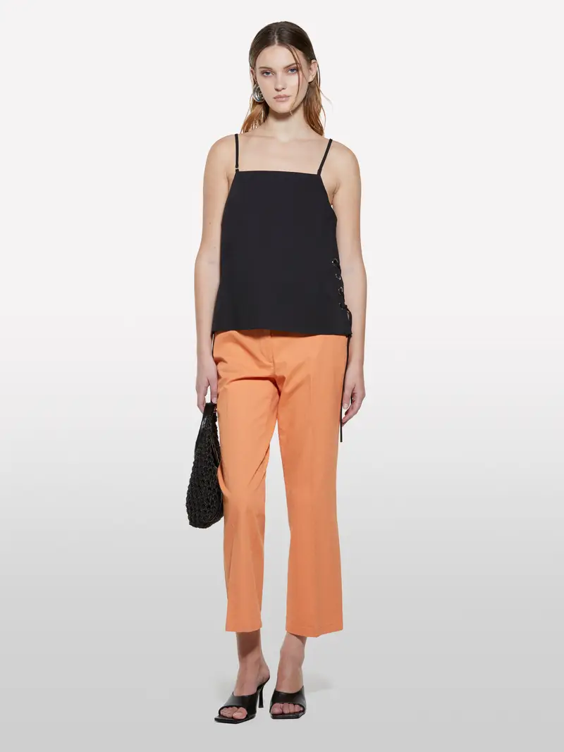 Top Nero Con Laccetti, Donna, Nero