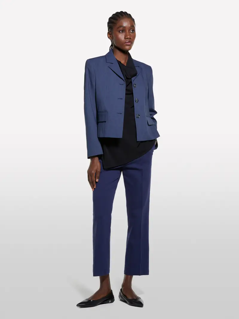 Top Nero Drappeggiato, Donna, Nero