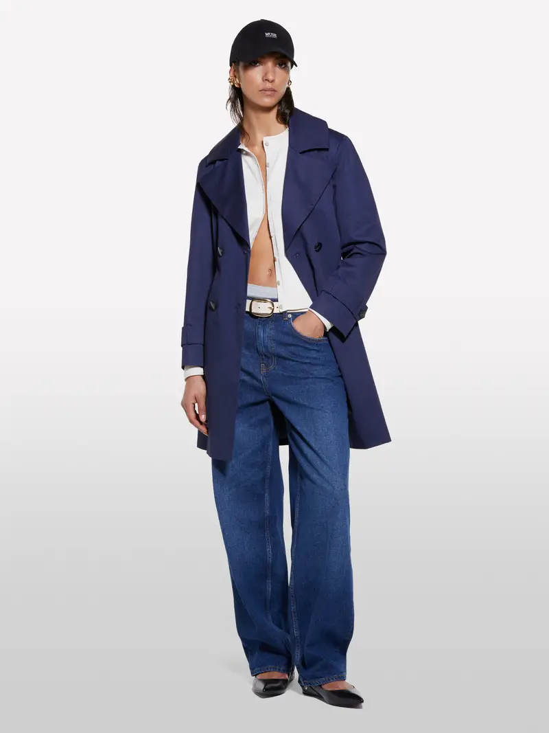 Trench Blu Scuro, Donna, Blu Scuro