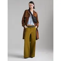 Trench Fluido Con Cintura, Donna, Marrone miniatura 5