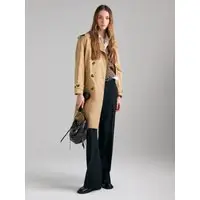 Trench Midi Doppiopetto, Donna, Cammello miniatura 5