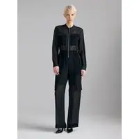 Tuta Semi Trasparente, Donna, Nero miniatura 5