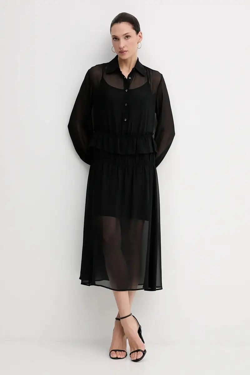 vestito colore nero 4NOXLV07L miniatura 2