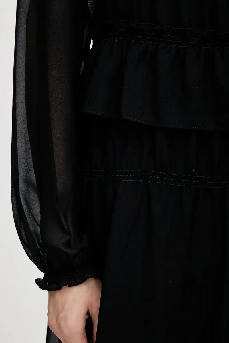 vestito colore nero 4NOXLV07L miniatura 5