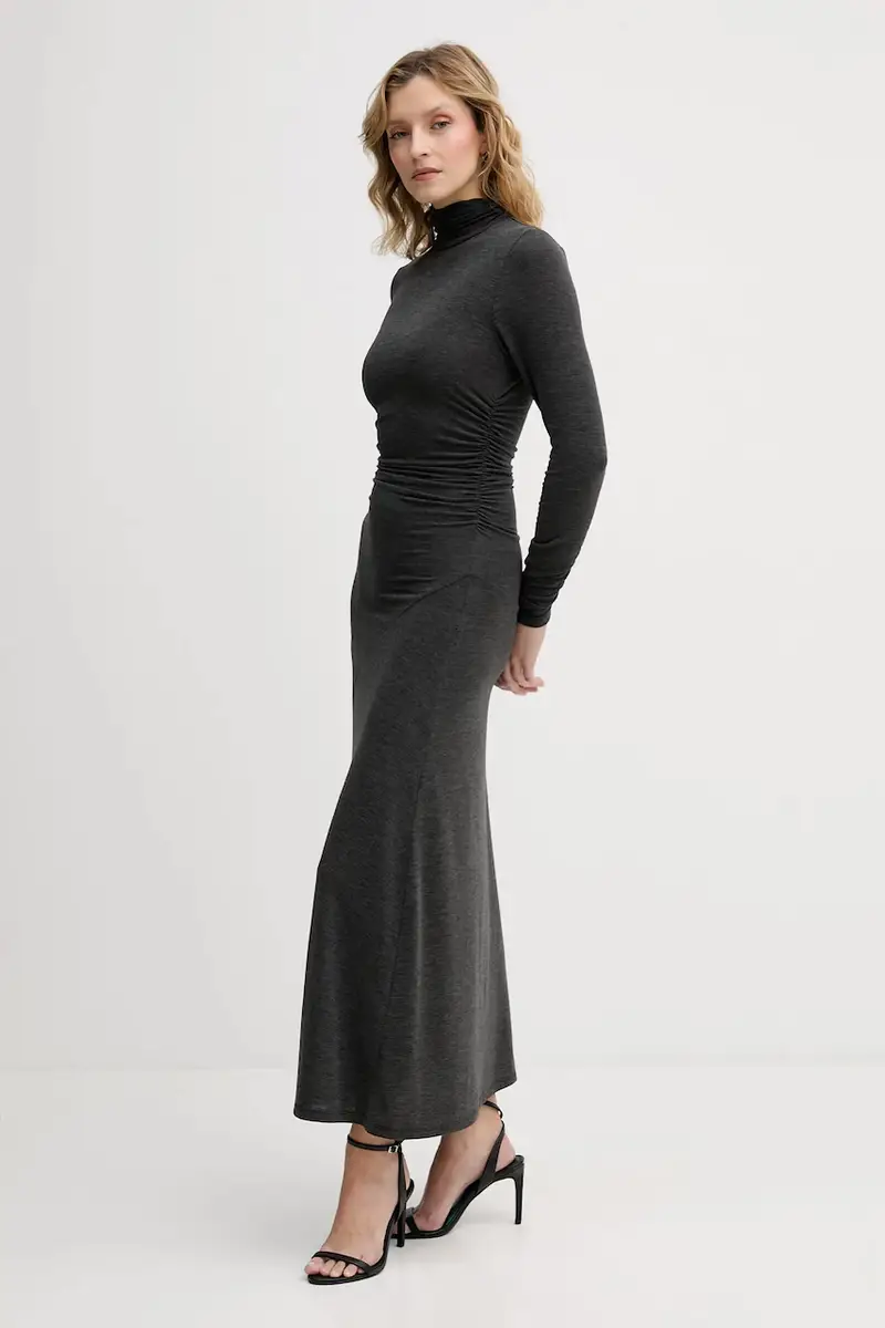 vestito con aggiunta di seta Grigio miniatura 2