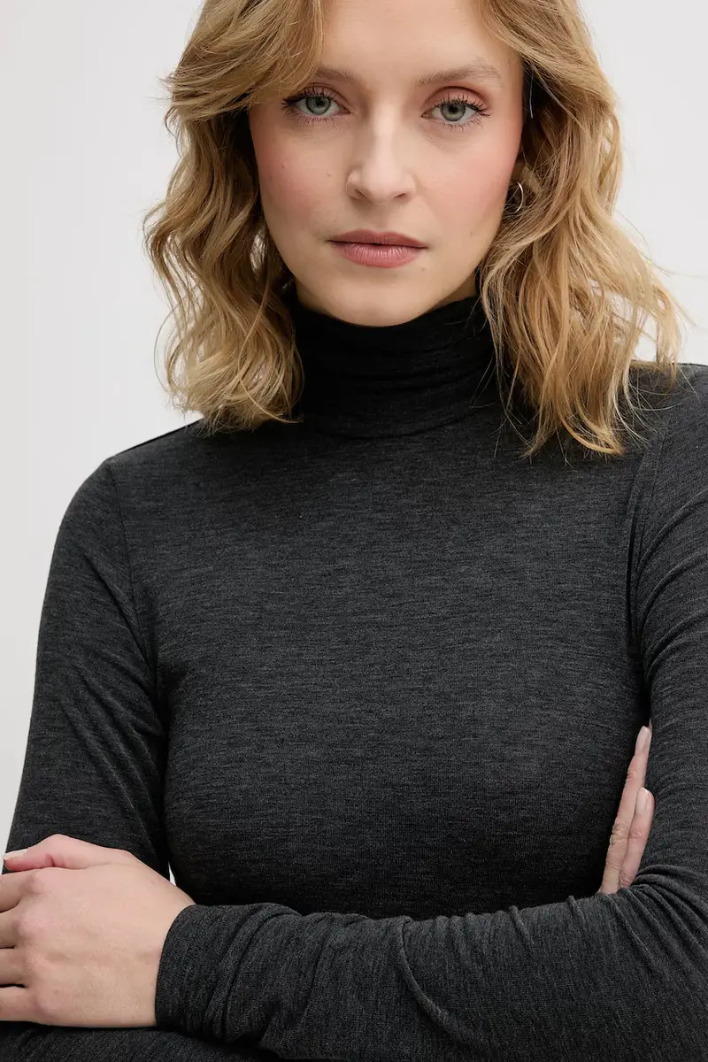 vestito con aggiunta di seta Grigio miniatura 4