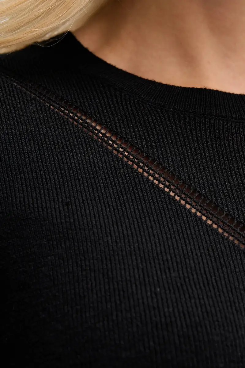 vestito in lana Nero miniatura 5