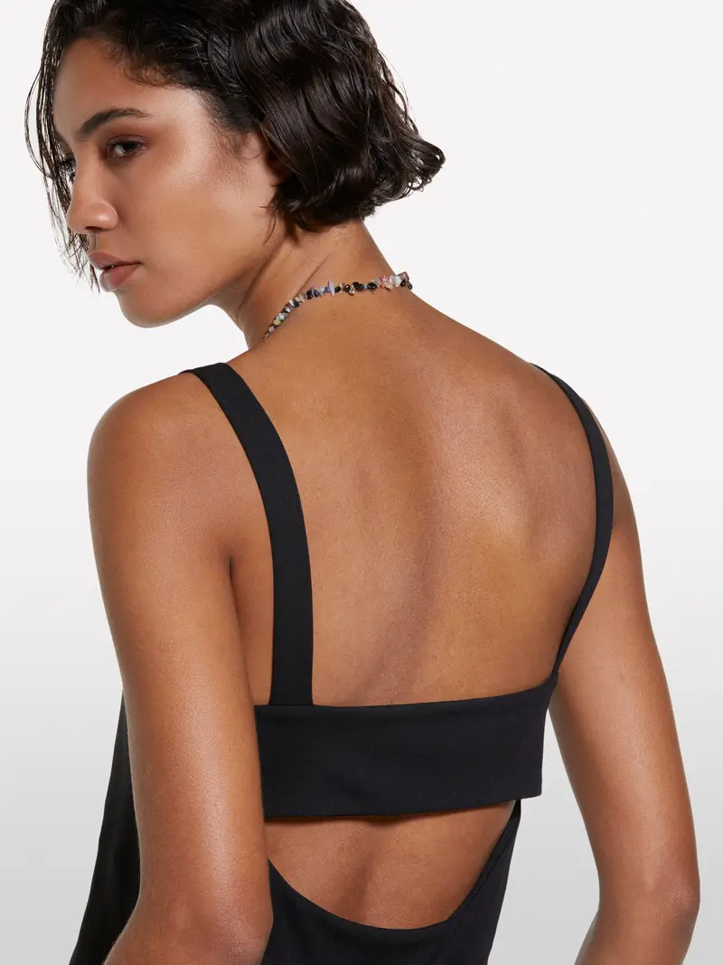 Vestito Nero Con Oblò, Donna, Nero miniatura 5