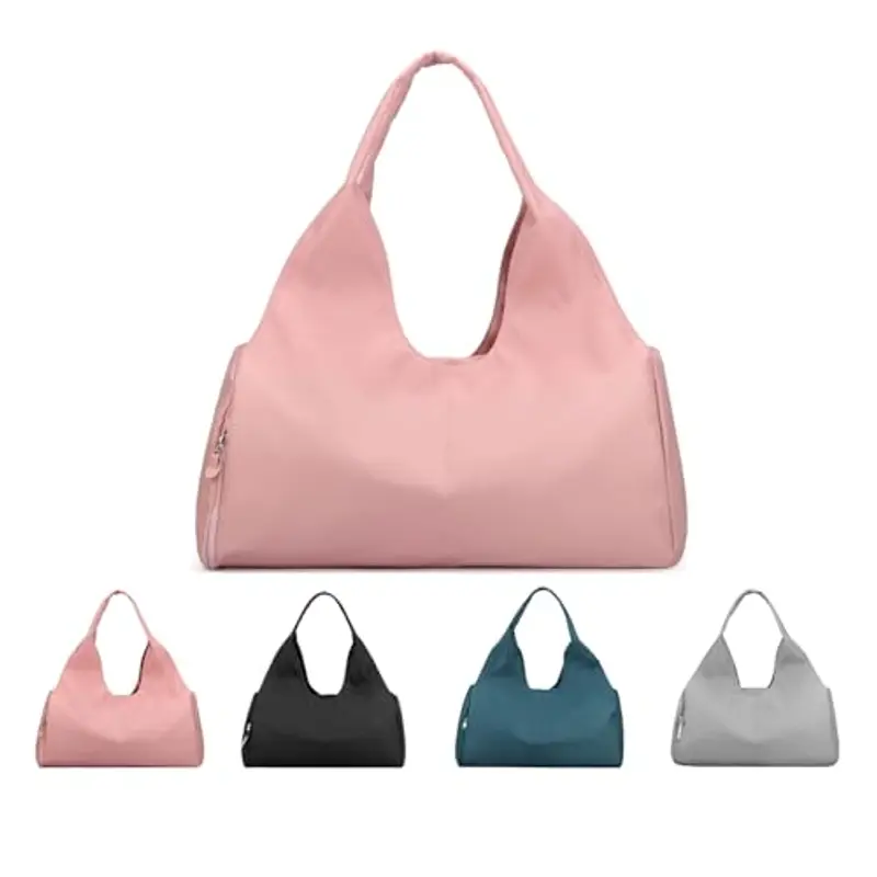SIVENKE Borsa sportiva Borsa da viaggio con scomparto per scarpe e scomparto bagnato Borsa fitness leggera e impermeabile Borsa da allenamento Borse da palestra Borsa (Rosa)