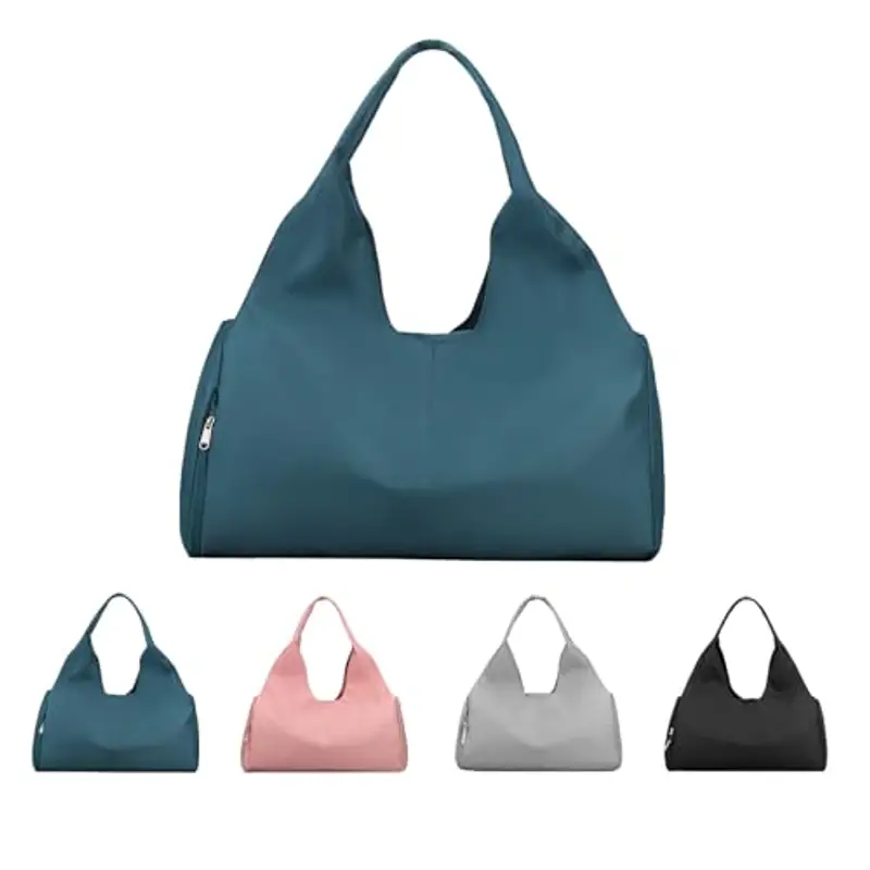 SIVENKE Borsa sportiva per uomo e donna con scomparti scarpe e bagnato, per viaggi, tempo libero, palestra, shopping, blu, 48 x 20 x 27 cm