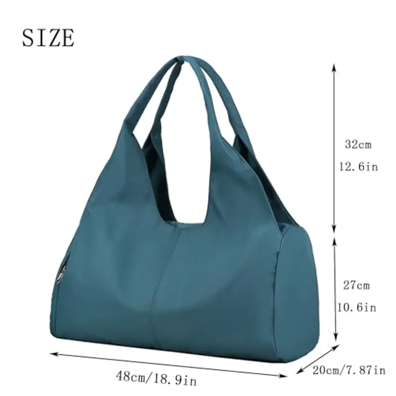 SIVENKE Borsa sportiva per uomo e donna con scomparti scarpe e bagnato, per viaggi, tempo libero, palestra, shopping, blu, 48 x 20 x 27 cm miniatura 2