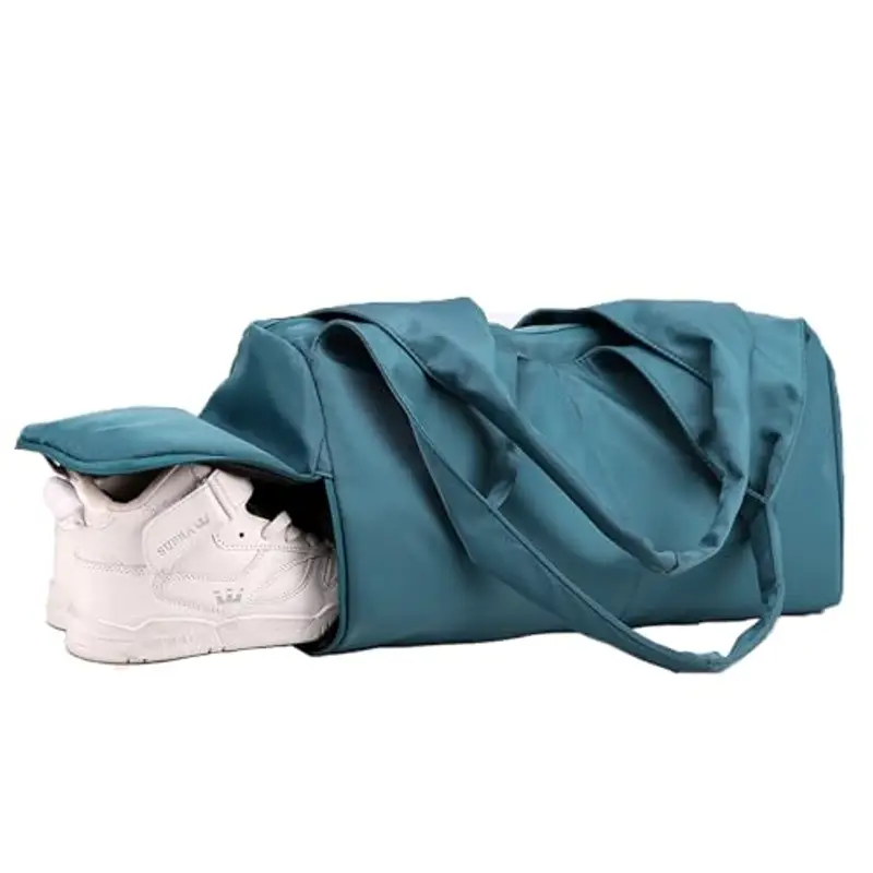 SIVENKE Borsa sportiva per uomo e donna con scomparti scarpe e bagnato, per viaggi, tempo libero, palestra, shopping, blu, 48 x 20 x 27 cm miniatura 3