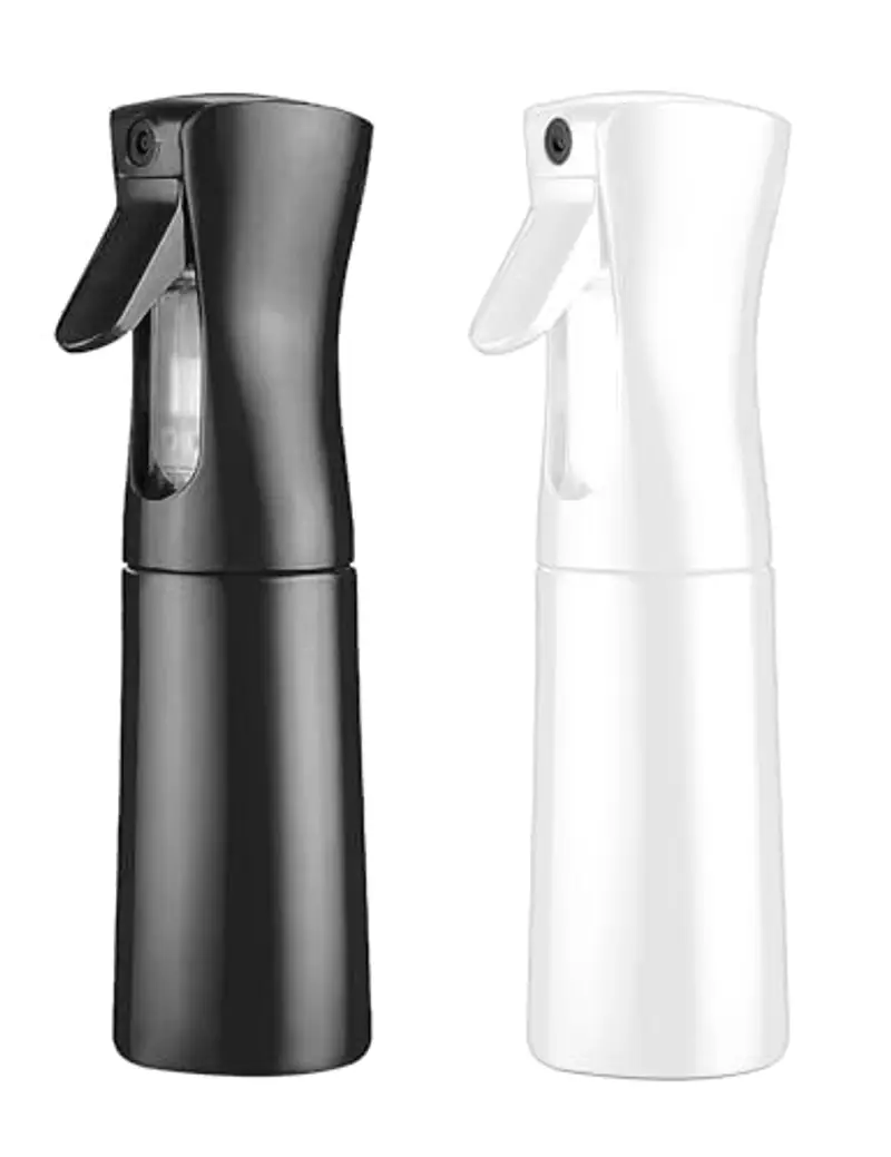 SIVLKI Spray Bottle Capelli, 2 Pack, Atomizzatore Ultrafine Continuo, Strumenti di Parrucchiere per Hair Styling (200ml)