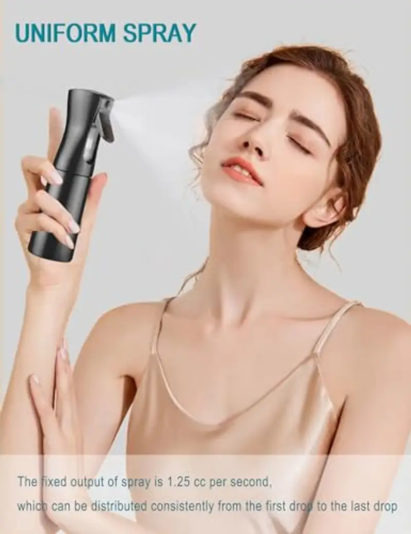 SIVLKI Spray Bottle Capelli, 2 Pack, Atomizzatore Ultrafine Continuo, Strumenti di Parrucchiere per Hair Styling (200ml) miniatura 2