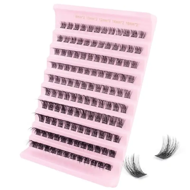 Sixstarhair Ciglia Finte Ciuffetti Extension Ciglia Finte Naturali 120 Pezzi Lash Clusters 8-16mm Naturali DIY Individuali Cluster Ciglia per Uso Personale e Domestico