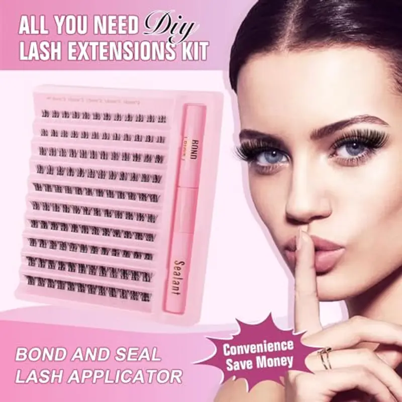 Sixstarhair Ciglia Finte Ciuffetti Naturali Extension Ciglia 8-16mm Cluster Lashes 120pcs Morbide Estensioni Ciglia Individuali Naturale Fai Da Te a Casa miniatura 3