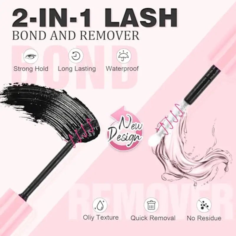 Sixstarhair Ciuffetti Ciglia Finte Kit Ciglia Extension 60D Volume Lash Clusters con Bond e dispositivo di rimozione 8-16mm DIY Eyelash Extension Kit miniatura 3