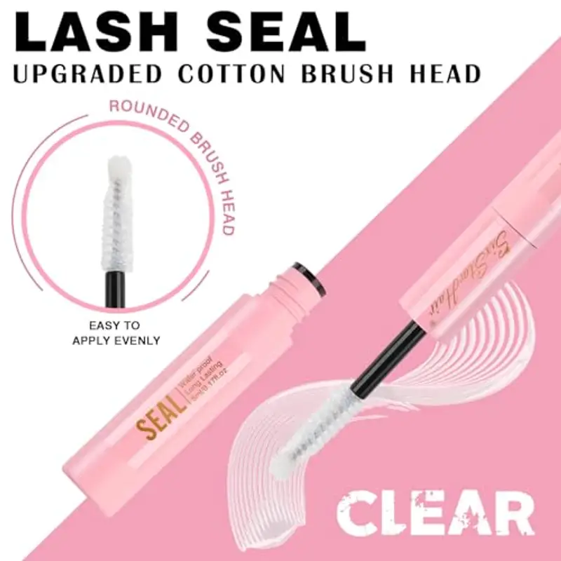 Sixstarhair Colla Ciglia Extension Bond e Seal 2 en 1, Colla Waterproof per Ciglia Finte Lunga Durata 48-72 Ore, Adesivo per Ciuffetti Ciglia Fai Da Te (5 ml + 5 ml) Lashes Glue for Cluster Lashes miniatura 3