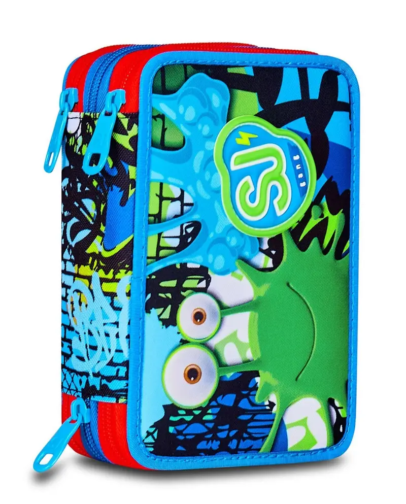 Astuccio scuola 3 zip SJ Fantasys Boy