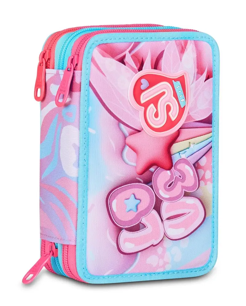 Astuccio scuola 3 zip SJ Plushy Rabbit