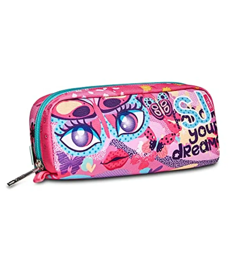 SJ GANG STYLE JAM GANG Girl Bustina Portapenne, Bambine e ragazze, Rosa, Taglia Unica