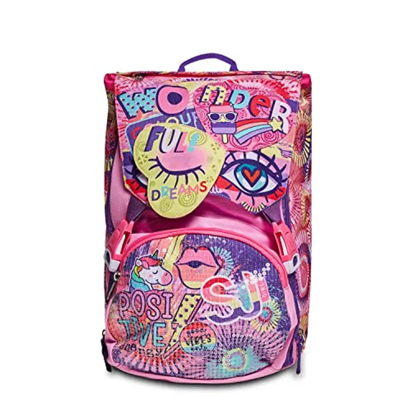 SJ GANG STYLE JAM GANG Zaino Sdopp.big Sj Gang Fac.da Sj Gir ZAINO SDOPP.BIG SJ GANG FAC.DA SJ GIR, Unisex - Bambini e ragazzi, Rosa (Ibis Rose), Taglia unica miniatura 2