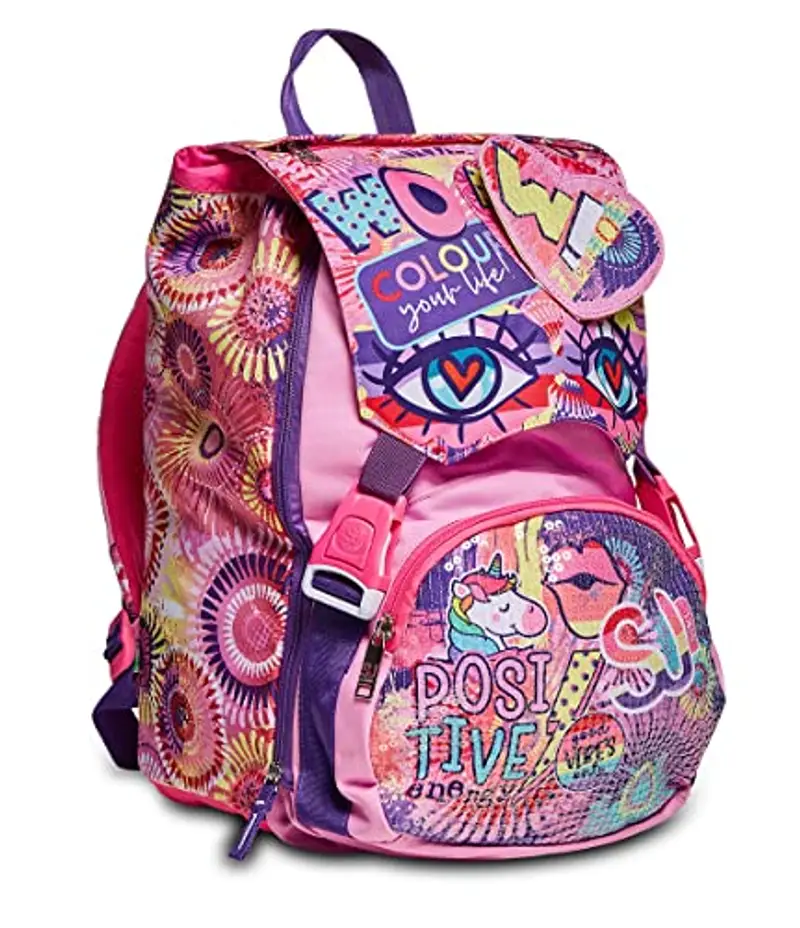 SJ GANG STYLE JAM GANG Zaino Sdopp.big Sj Gang Fac.da Sj Gir ZAINO SDOPP.BIG SJ GANG FAC.DA SJ GIR, Unisex - Bambini e ragazzi, Rosa (Ibis Rose), Taglia unica miniatura 3