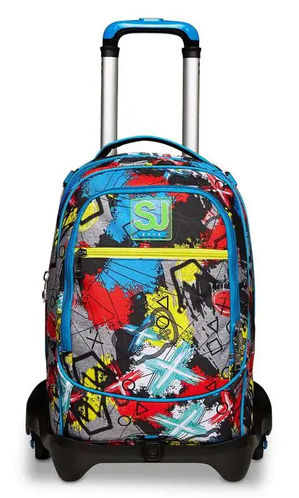 Trolley scuola SJ Jack 3 ruote Glitzled Boy