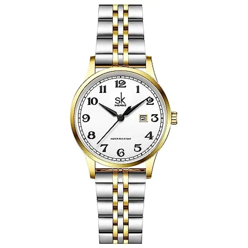 SK Orologi da donna Classic Business con cinturino in acciaio inossidabile ed elegante orologio da donna con calendario
