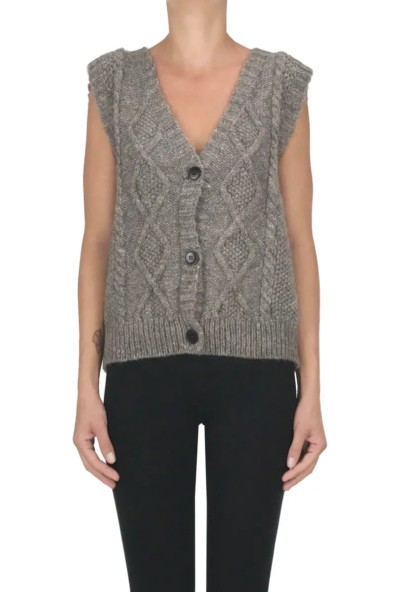 Gilet in maglia intrecciata