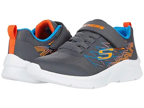 Skechers 403770l Gybl, Sneaker Bambini e ragazzi, Gray Textile Orange Blue Trim, 28.5 EU miniatura 2