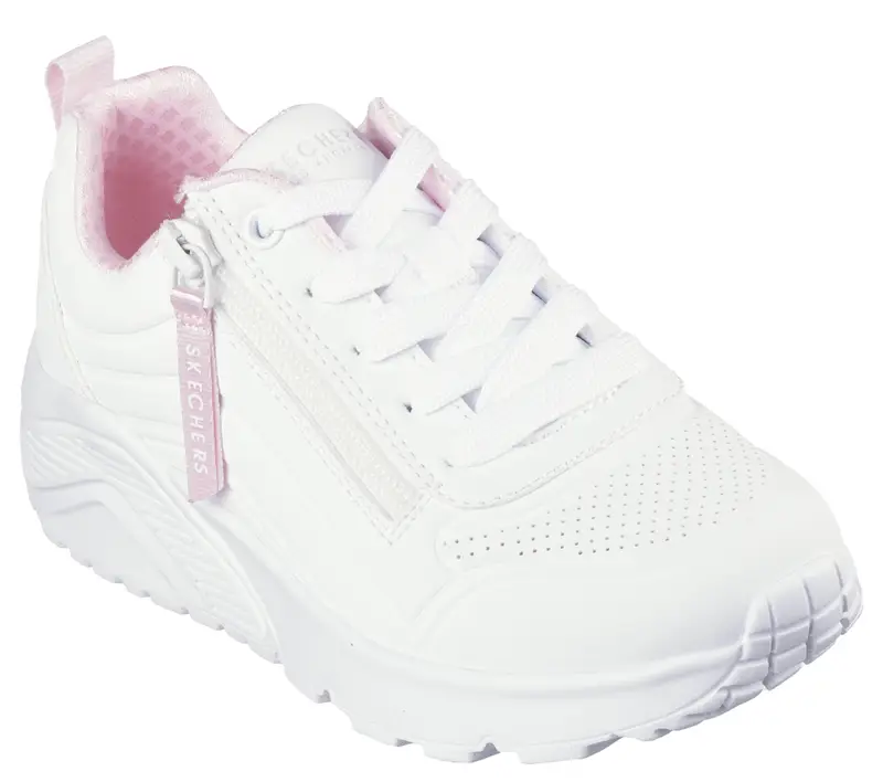 Bambini UNO LITE EASY ZIP Sneakers Rosato Bianco | Skechers