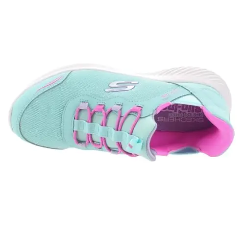 Skechers Bounder - Sneaker da Ragazza Semplice e Carina, Turchese, 2 UK Child miniatura 3