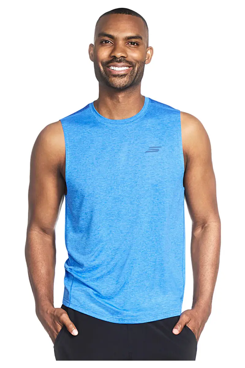 Canotta Turchese Smanicata Skechers GO DRI Charge Muscle Tank [TURCHESE]