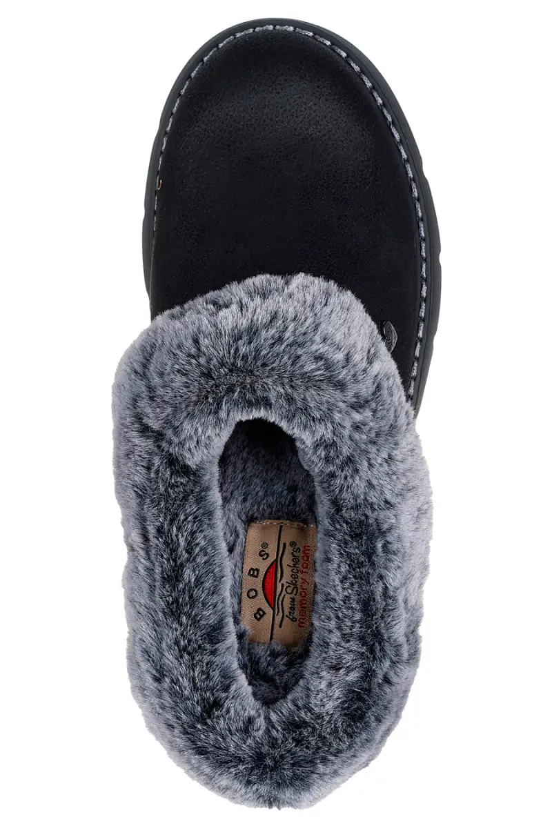 Ciabatte nere con fodera in pelliccia sintetica Skechers Keepsakes Lite Cozy Blend [NERO] miniatura 3