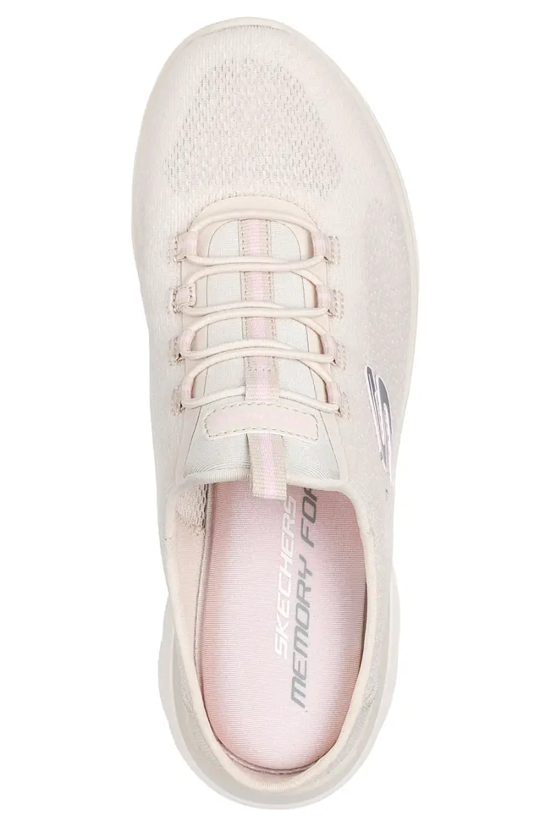 Ciabatte sportive Natural in mesh traspirante con memory foam Skechers Summits Simply Sweet [OFF WHITE] miniatura 5