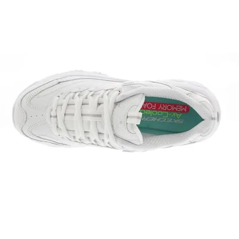 Skechers D'lites Biggest Fan, Sneaker Donna, Bianco White Silver, 42 EU miniatura 2