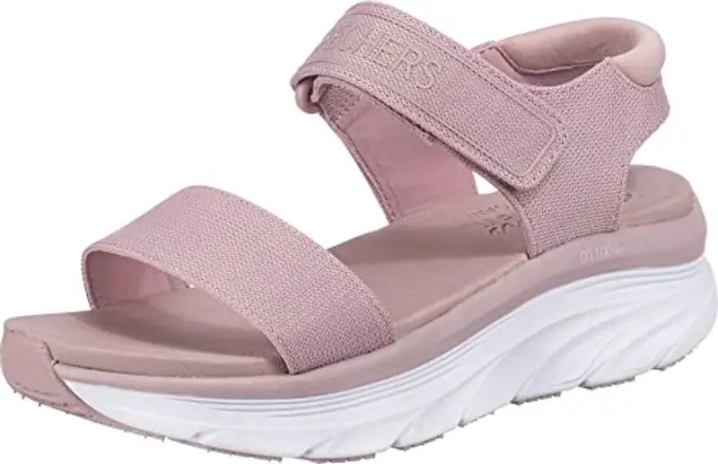 Skechers D'lux Walker Nuovo Blocco, Sandali Donna, Roso Light Pink, 41 EU