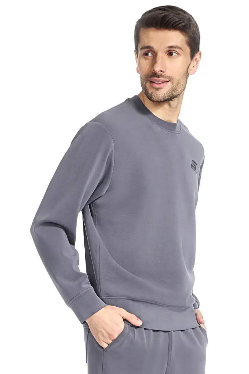 Felpa grigia con girocollo e logo stampato Skechers SKECHCLOUD Elevate Crew [ASPHALT] miniatura 2